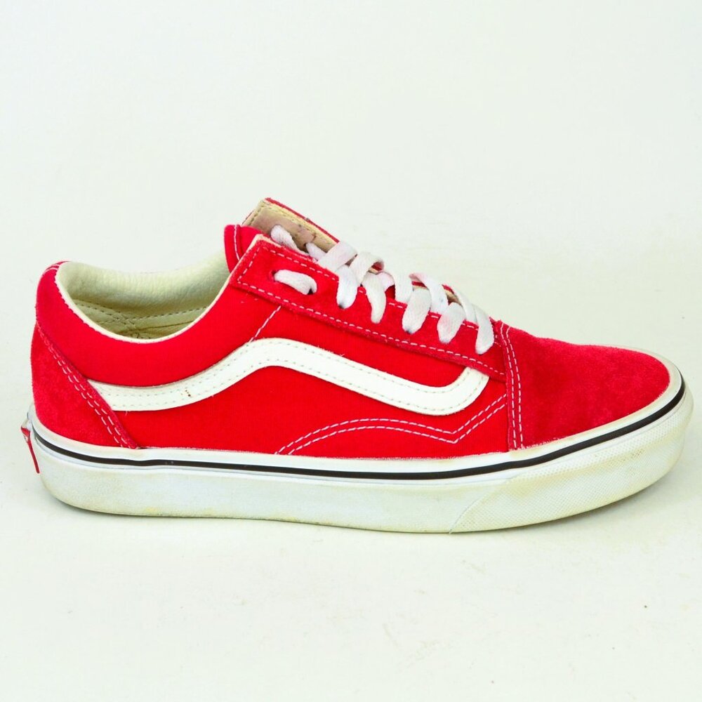 VANS OTW Men's Size 6 Red & White Suede Lo Top Skateboard Sneakers